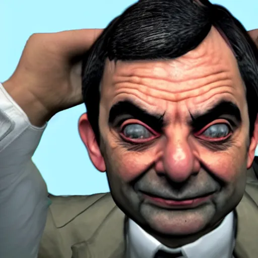 Prompt: mr bean in 7 days to die