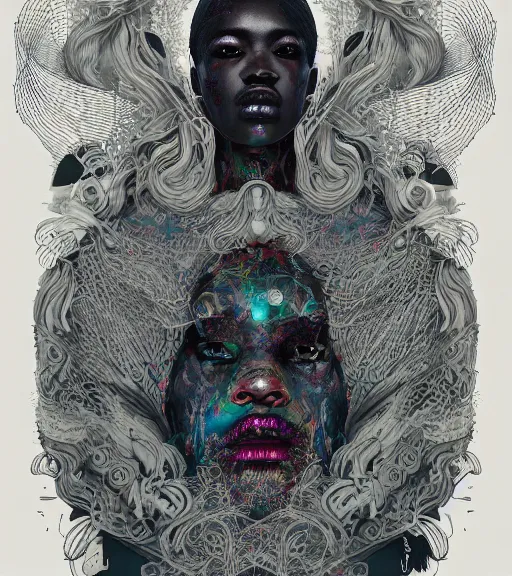 Image similar to portrait, ghostly narratives by kenneth blom, mental alchemy, james jean, pablo amaringo, naudline pierre, contemporary art, hyper detailed