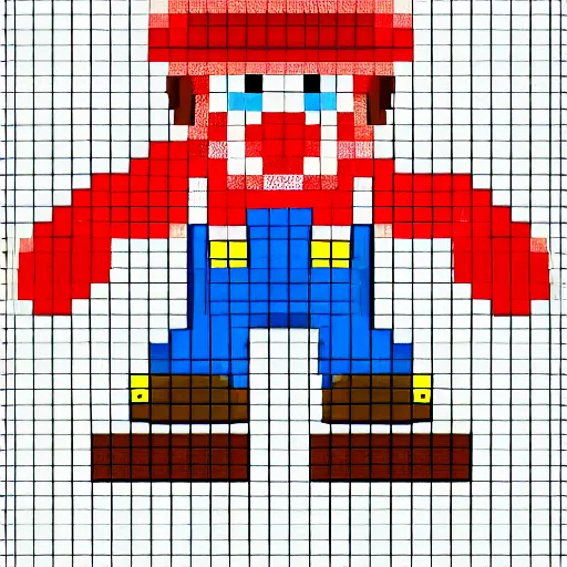 Image similar to mario , pixel art