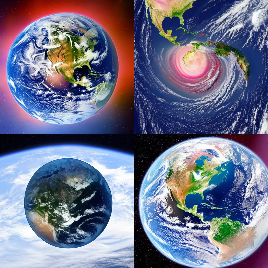 Prompt: A rose as planet earth seen from space