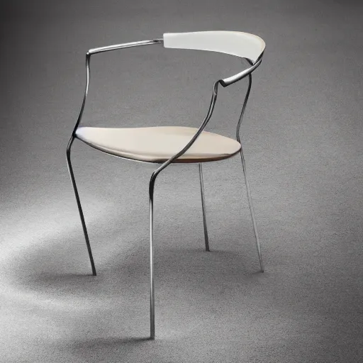 Image similar to futuristic luxury chair from stainless steel design by tom dixon