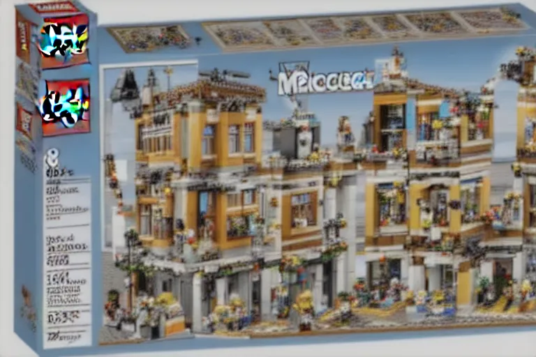 Prompt: mc escher 1 9 8 5 lego set