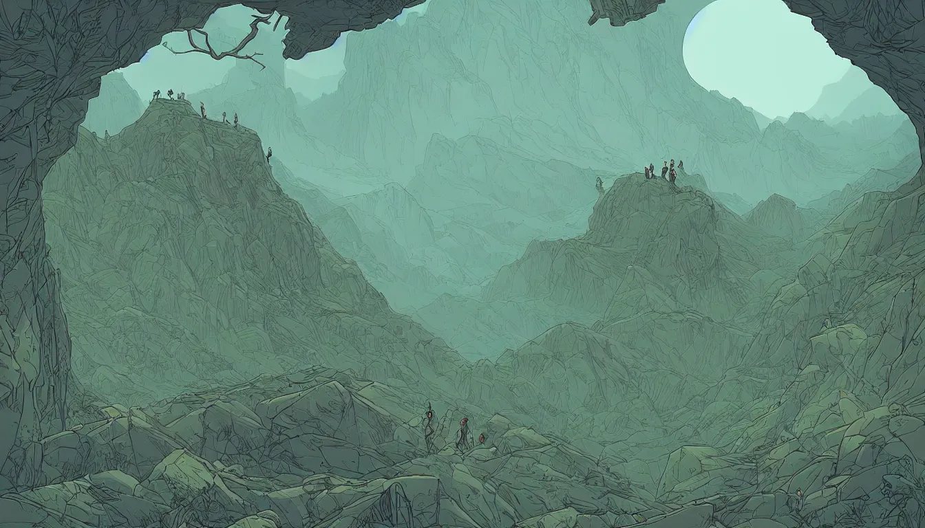 Image similar to hiking path by Kilian Eng, minimalist, detailed