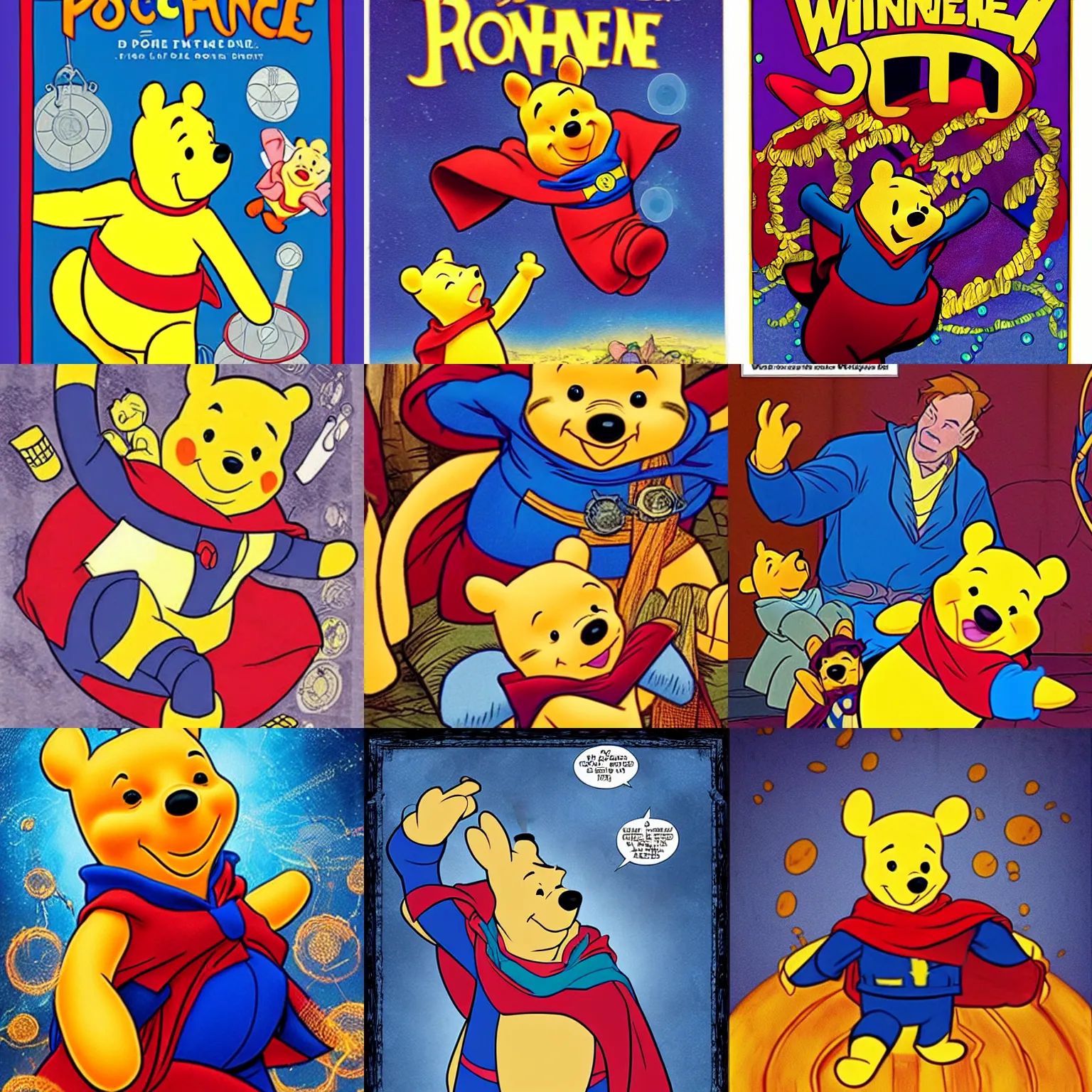 Prompt: Winnie the Pooh as Doctor Strange