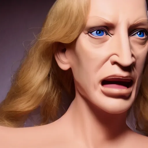 Image similar to animatronic Uma Thurman, exposed mechanics, photo, Stan Winston studios, detailed, 4k