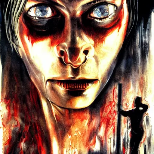 Image similar to detailed details photorealistic silent hill 2 horror game poster in the style of bob peak and alex ross, gouache and wash paints color, detailed details facial and body and human and environments and proportionate, detailed 5 k details.