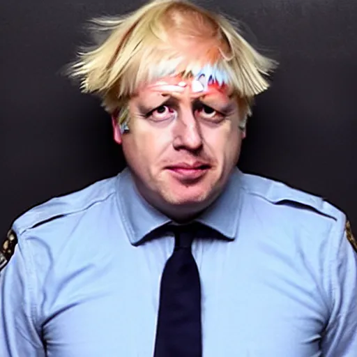 Image similar to Boris Johnson police mugshot