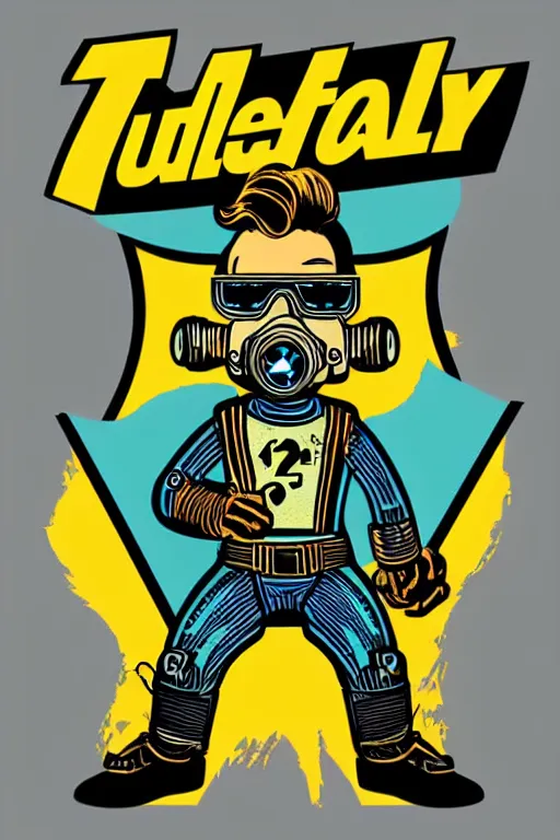 Image similar to fallout 7 6 retro futurist illustration art by butcher billy, sticker, colorful, illustration, highly detailed, simple, smooth and clean vector curves, no jagged lines, vector art, smooth andy warhol style