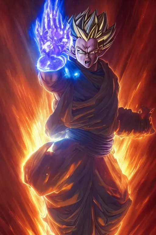 Image similar to super saiyan vegeta as doctor who, radiant light, caustics, heroic, bright iridescent light, by gaston bussiere, bayard wu, greg rutkowski, maxim verehin bloom dramatic lighting