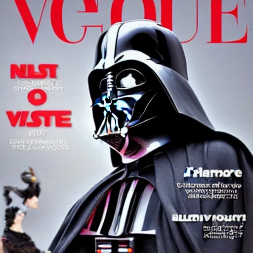 Image similar to Darth Vader Vogue Cover