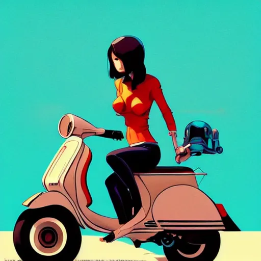 Premium Vector | Illustration of a man riding vespa scooter