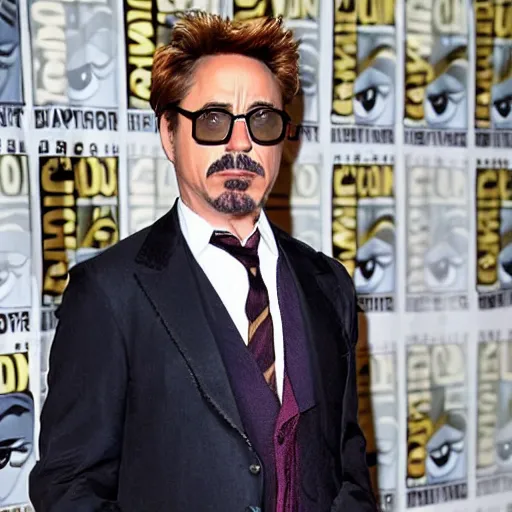 Prompt: Robert Downey Jr dressed like Harry Potter