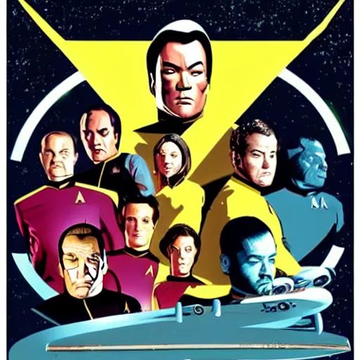 Image similar to a poster for quentin tarantino's star trek