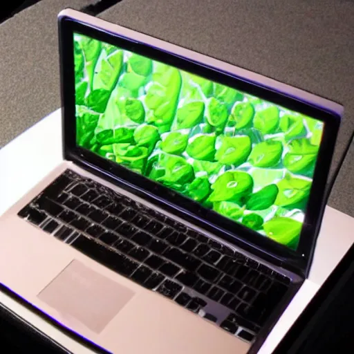 Prompt: a photosynthetic laptop