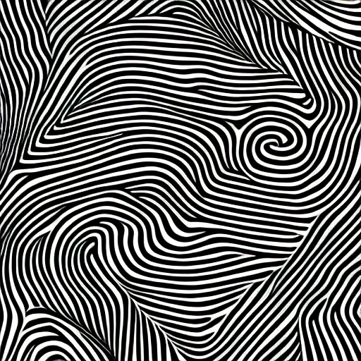 Image similar to a black and white generative line - art drawing