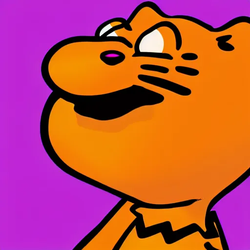 garfield drawn by meatcanyon, 4 k, high resolution, Stable Diffusion