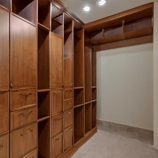 Image similar to a real estate home interior photo. a closet that goes to another dimension,