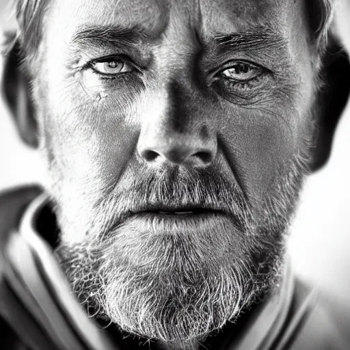 Image similar to obi - wan kenobi closeup by lee jeffries