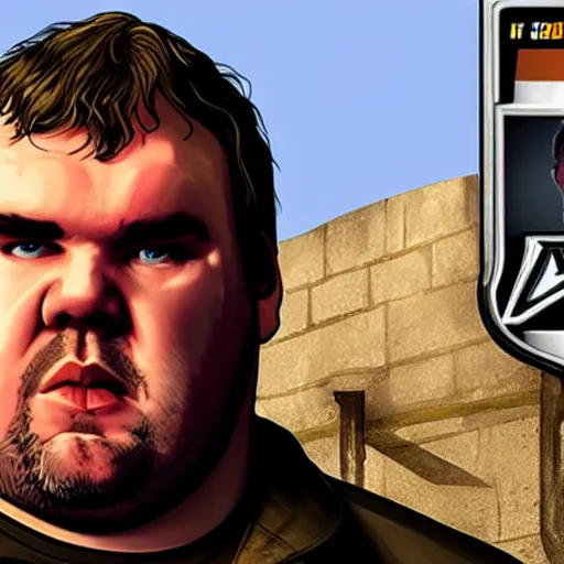 Image similar to hodor in gta v, cover art, good detail