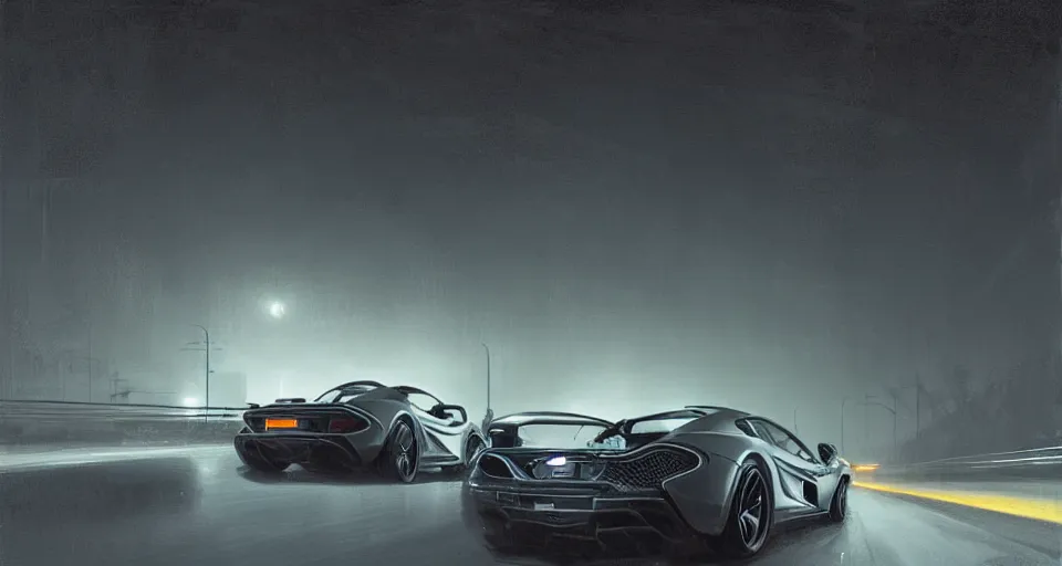 Prompt: mclaren in highway, night, digital art,ultra realistic,ultra detailed, ultra wide Lens, art by greg rutkowski