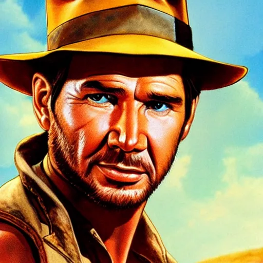 Image similar to A strudio portrait of Indiana Jones