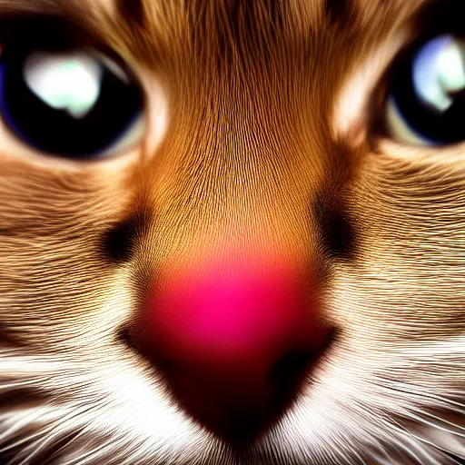 Image similar to extreme detailed macro shot of a cats nose