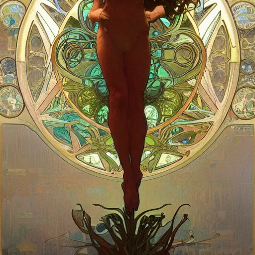 Image similar to crystal tree splash Alphonse Mucha, Michael Whelan, William Adolphe Bouguereau, John Williams Waterhouse and Donato Giancola, cyberpunk, extremely gloomy lighting, shining light and shadow, atmospheric, cinematic, unreal Engine, 8K