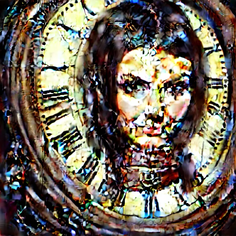 Image similar to bemused to be locked in a leather neck restraint Victoria Justice in a full frame zoom up of her face and neck looking upwards in a room of old ticking clocks, 16K resolution, complex artistic color ink pen sketch illustration, full detail, gentle shadowing, fully immersive reflections and particle effects, concept art by Artgerm, art by Range Murata, art by Studio Ghibli