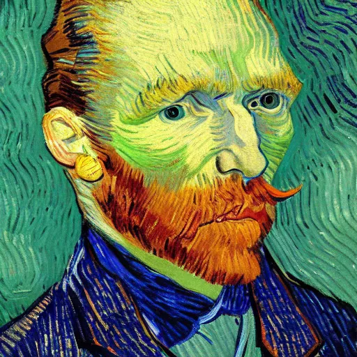 Image similar to portrait by vincent van gogh of a lemon wearing a suit