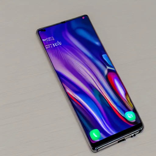 Image similar to a samsung galaxy s 2 1 ultra lying on a white table, cinematic, 4 k, spotlight, studio lighting, ray tracing global illumination, shiny, ray tracing reflections, insanely detailed and intricate, hypermaximalist, elegant, ornate, hyper realistic, super detailed