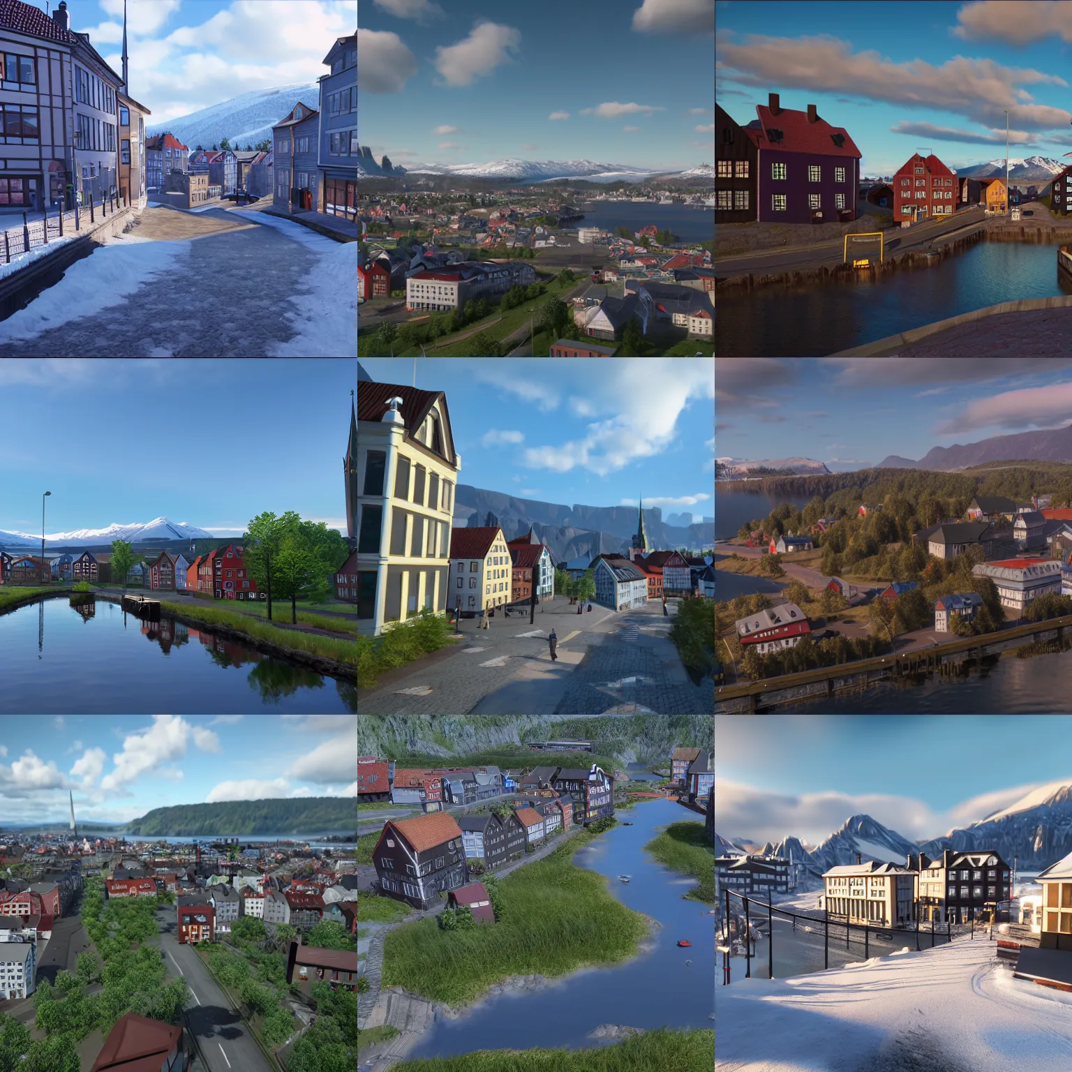 Prompt: trondheim in cgi unreal engine