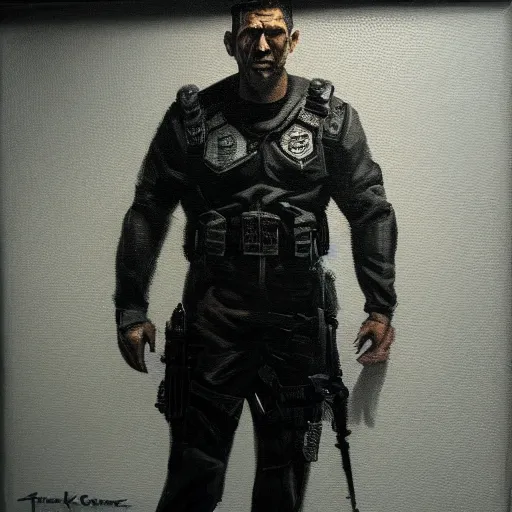 Image similar to Frank castle painting 4k detail