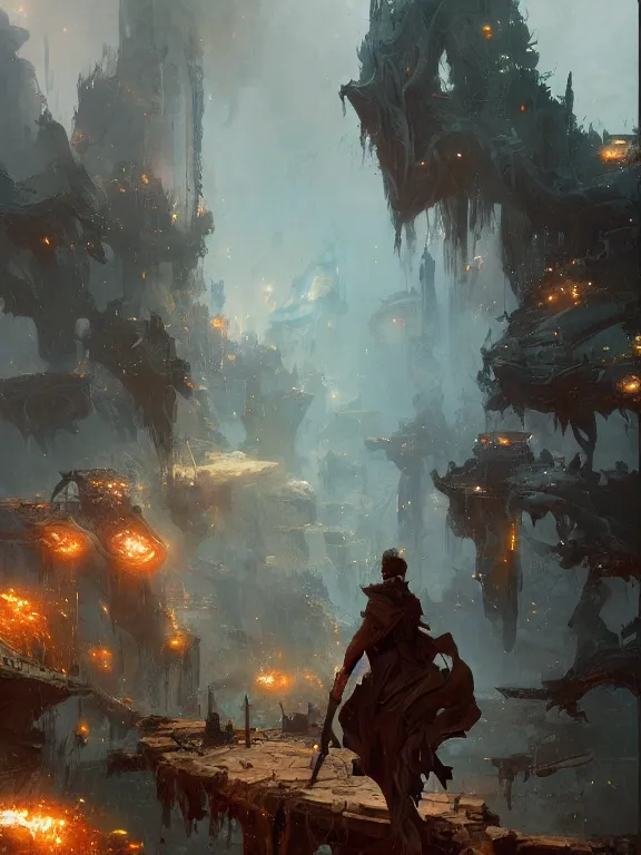 Image similar to fantasy, book cover, concept art, by greg rutkowski and craig mullins, cozy atmospheric