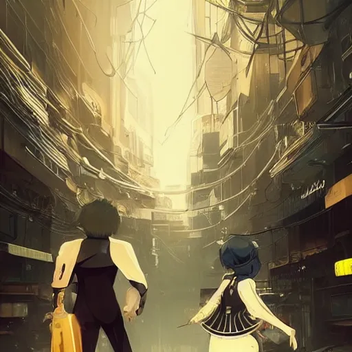 Prompt: luxury advertisement, white and yellow colors. highly detailed post-cyberpunk sci-fi asian city in style of cytus and deemo, mysterious vibes, by Ilya Kuvshinov, by Greg Tocchini, nier:automata, set in half-life 2, beautiful with eerie vibes, very inspirational, very stylish, surrealistic, perfect digital art, mystical journey in strange world, bastion game