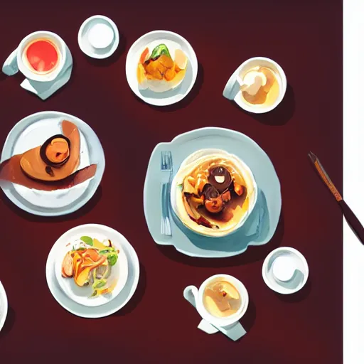 Image similar to face icon stylized minimalist breakfast at tiffany's, loftis, cory behance hd by jesper ejsing, by rhads, makoto shinkai and lois van baarle, ilya kuvshinov, rossdraws global illumination