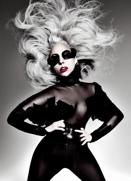 Prompt: lady gaga photoshoot by nick knight