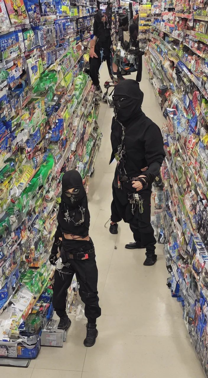 Image similar to cyborg ninja in walmart