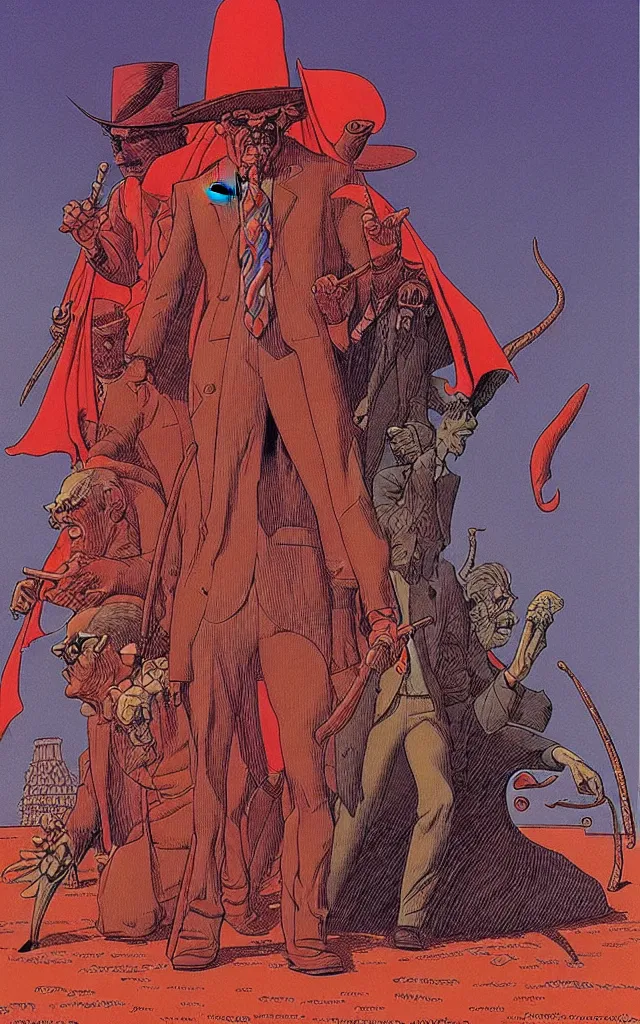 Image similar to the demonology of modern politics, by jean giraud