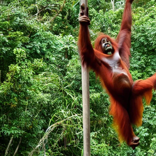 Prompt: orangutan being crucified by fat northern englishman, hyper realistic, 4 k