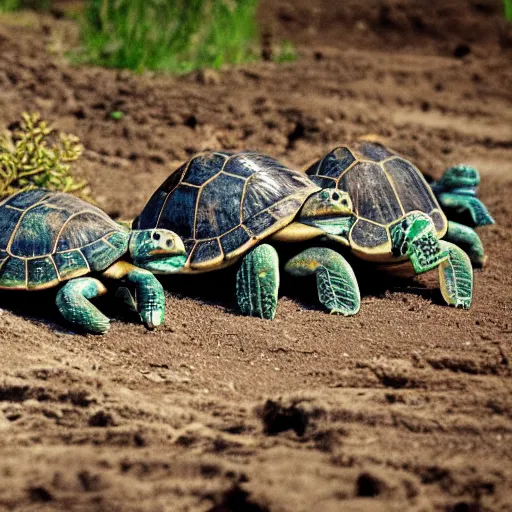 Prompt: stacked turtles holding the earth