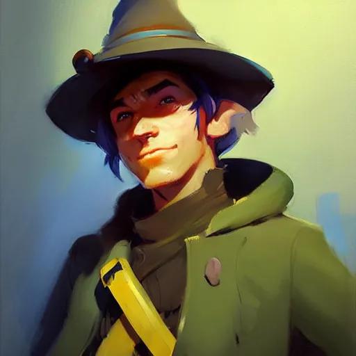 Prompt: greg manchess portrait painting of snufkin as overwatch character, medium shot, asymmetrical, profile picture, organic painting, nebula, matte painting, bold shapes, hard edges, street art, trending on artstation, by huang guangjian and gil elvgren and sachin teng
