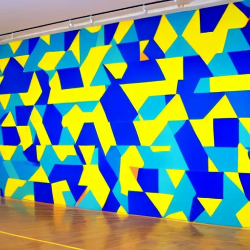 Image similar to sol lewitt wall drawing in style of pop art