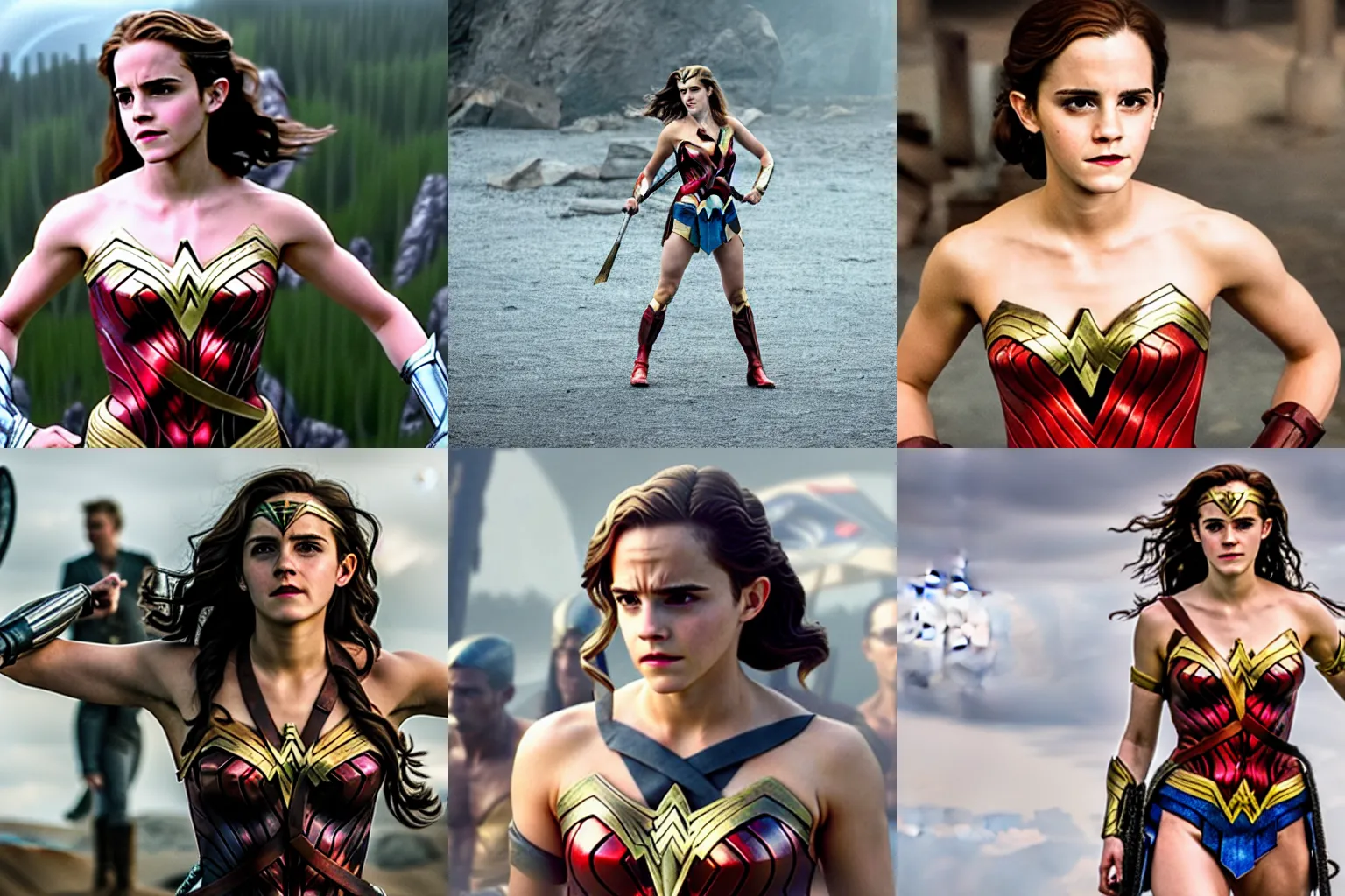 Prompt: Still of Emma Watson in Wonder Woman