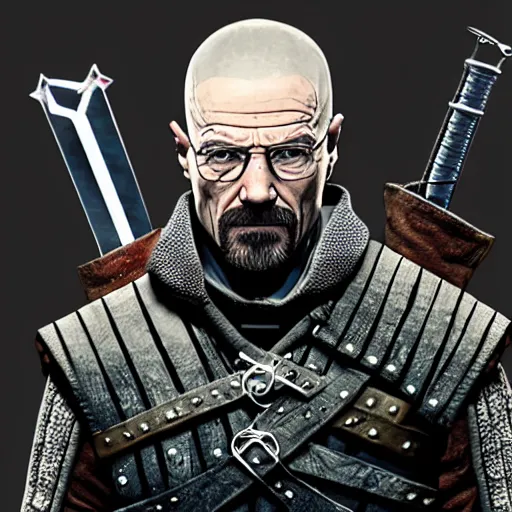 Image similar to walter white as the witcher