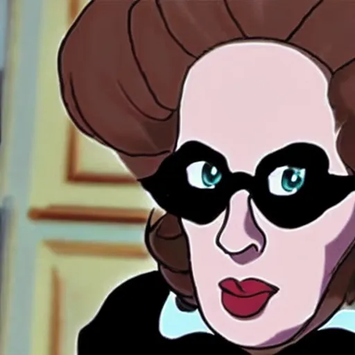 Prompt: A still of Margaret Thatcher as a catgirl in a 2010s anime