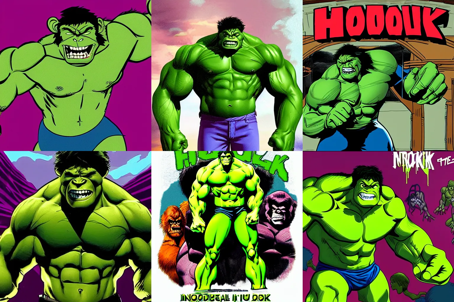 Image similar to incredible hulk NFTs in the style of the bored ape yacht club