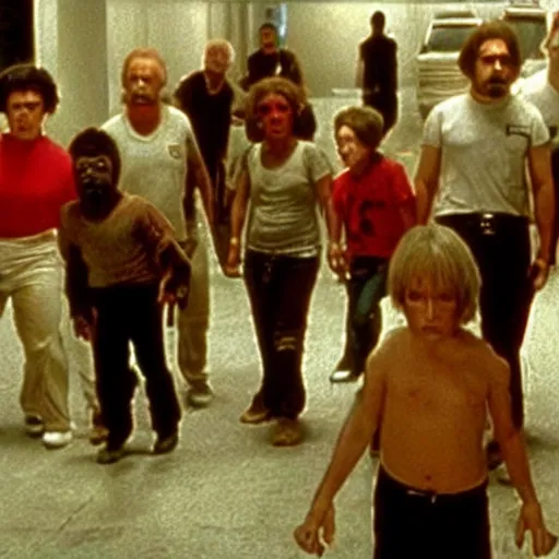 Image similar to scene from dawn of the dead but with midgets