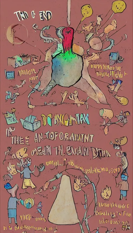 Image similar to The end of an organism, by a 8 years old kid,