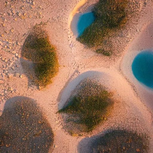 Prompt: a beautiful beach on an alien planet during the magic hour