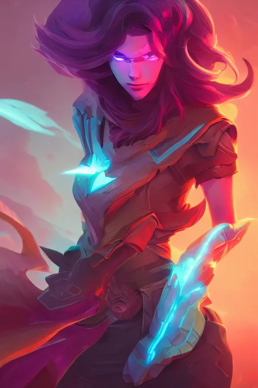 Prompt: zoe league of legends wild rift hero champions arcane magic digital painting bioluminance alena aenami artworks in 4 k design by lois van baarle by sung choi by john kirby artgerm and greg rutkowski and magali villeneuve mage fighter assassin